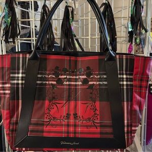 Victoria's Secret Black and Red Plaid Tote
